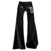 Vintage Jeans – Distressed Denim With Studded Details, Flared Bootcut For Women (S-3XL, Retro High-Waisted Wide-Leg Pants, Spring Collection)_mkmklike.com