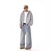 Men's American Retro Washed Cleanfit Jeans High Street Trendy Straight Loose Casual Wide Leg Trousers_mkmklike.com
