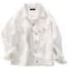 Chicco 2025 Spring And Autumn New Trendy Retro Loose White Cotton Women's Denim Long Sleeve Jacket Top_mkmklike.com
