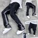 High Street Trendy Brand Speckled Ink Micro Horn Jeans Men's American Vibe Style Loose Straight Leg Casual Floor_mkmklike.com