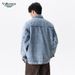 2025 Spring New Men's American Bleached Water Washed Graphite Blue Premium Denim Jacket_mkmklike.com