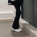 Black Straight-leg Jeans Petite Women, Plus Size, Loose Fit, Slimming, High-waisted, Wide-leg, Slightly Flared, Long_mkmklike.com