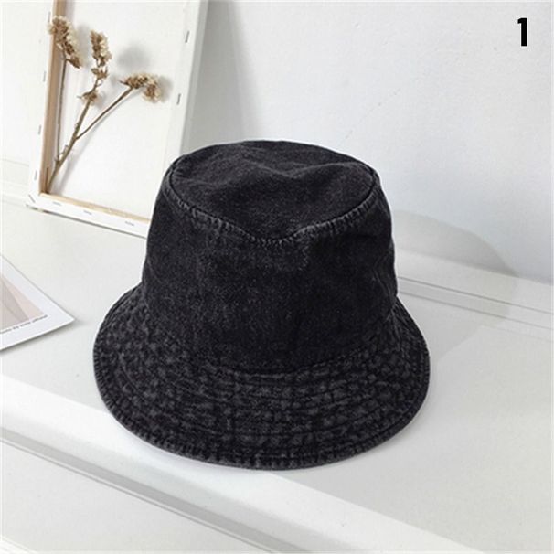 Hot Sale Unisex Cotton Bucket Hats Women Summer Sunscreen Panama Men Denim Fabric Sunbonnet Outdoor Fisherman Hat Beach Cap_mkmklike.com