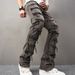 Men's Clothing Men's Personalized Embroidered Jeans Slim Straight Casual Trendy Men's Pants_mkmklike.com