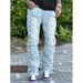 Men's Summer Straight Leg Jeans Hip Hop Street Fashion Midweight Versatile Pants Non-Stretch Machine Washable_mkmklike.com