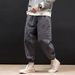 Leggings Jeans Men's Spring And Autumn Fatty Fattened Trousers Loose Leggings Harlan Pants Casual Pants_mkmklike.com
