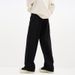 Nordmann Black Jeans Men 2025 New Loose Floor-Length Wide-Leg Pants American High Street Retro Cool Straight-Leg Trousers_mkmklike.com
