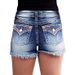 Women's Clothing New Design Women's Fashion Tassel Perforated Denim Shorts_mkmklike.com