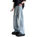 Men's Streetwear Wide Leg Trousers Vintage Denim Pants Loose Fit Jeans for Teen Boys And Youth Casual Spring Fashion_mkmklike.com