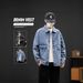 Pulse Pulse New Spring Summer Hong Kong Style European American Street Trend Korean Version Long Sleeve Washed Men's Denim Jacket_mkmklike.com