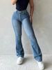 Women's High-Waisted Straight-Leg Jeans – Stretch Denim Pants (Slim Fit, Comfortable & Versatile For Spring/Summer, Office & Casual Wear)_mkmklike.com