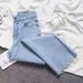 Korean Style High Waist Cropped Jeans – Loose Fit Boyfriend Jeans For Women (Dark Blue, Light Blue, S-XXL)_mkmklike.com