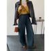 Clair Vintage Blue Velvet-Lined Denim Scimitar Women Fashionable Versatile Slimming Thickened Warm Wide-Leg Pants For Autumn_mkmklike.com