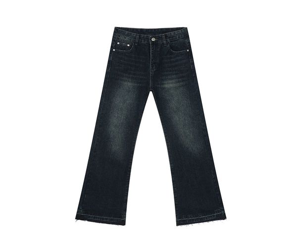 EF JEANS | 2025 Spring New Korean Version Of Micro-pull Retro Blue Slim And Thin Vibe Denim Casual Trousers_mkmklike.com