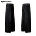 Men's Heavyweight 14.8oz Vintage Washed Denim Jeans – Relaxed Fit Straight-Leg & Slight Flare (Black)_mkmklike.com