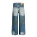 Post-apocalyptic Heavy-Duty Distressed Jeans For Men High Street Washed Vintage Straight-Leg Pants_mkmklike.com
