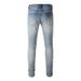 Men's Clothing Street Fashion Skinny Jeans Men's High Street Xiangchao Brand Slim Elastic Ripped Jeans Men's Long Pants 6566_mkmklike.com
