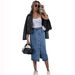 Women’s Clothing INS Fashion high waist single breasted denim skirt_mkmklike.com