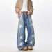 Vintage Paint-Splattered Star Jeans – Distressed Streetwear Straight-Leg Pants For Men (S-XXXL)_mkmklike.com