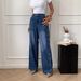 Women's High-Waisted Side-Button Flare Jeans – Stretchy Wide-Leg Denim Pants With Vintage Wash (Sizes S-Xl)_mkmklike.com