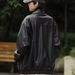 Loom European And American Street Fashion Loose Motorcycle Men's Trendy Cool High-end Pilot PU Leather Jacket Coat_mkmklike.com