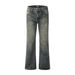 Vintage Retro Flared Jeans For Men & Women – Slim Fit, Washed Denim, Relaxed Comfort, Casual Long Pants_mkmklike.com