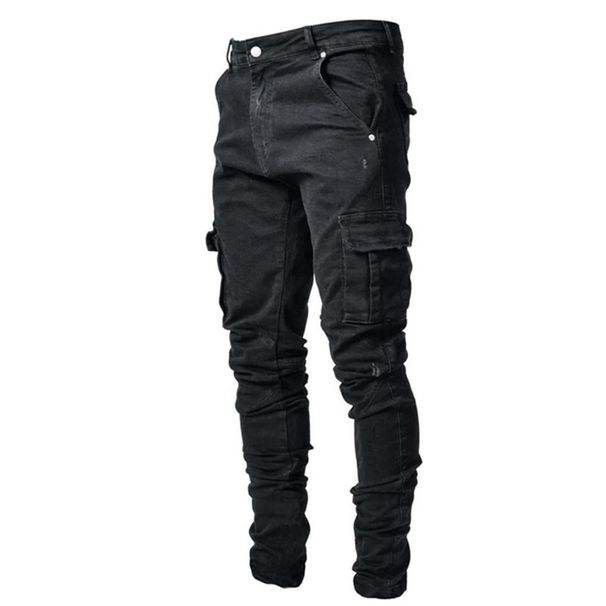 Men's Clothing Jeans, Casual Pants For Teenagers, Side Pockets, Slim Fit, Tight Fitting Men's Jeans._mkmklike.com
