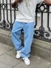 Men's Quality Baggy Denim Cargo Pants Men Boyfriend Pan Homme Y2k Fashion Blue Loose Fitted Side Pockets Patchwork Jeans_mkmklike.com