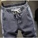 Men's Summer Thin Denim Shorts Trendy Relaxed Slim Fit Japanese Style Youthful Fashionable Zipper Five Point Pants_mkmklike.com