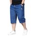 Loose Plus Denim Shorts Large Size Cropped Men's Trendy Versatile Summer Mid-Length Pants_mkmklike.com