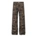 High Street Hip-Hop Camouflage Jeans For Men American Style Straight Casual Slim Fit Flared Logging Pocket Cargo Pants_mkmklike.com