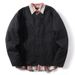 Winter Japanese Retro Loose Collarless For Men Workwear Warm Cotton Coat Couple Trendy V-neck Cardigan Jacket_mkmklike.com