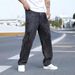 Men's Clothing Commerce Hot Selling American High Street Workwear Wide Leg Jeans Autumn Straight Loose Trendy Brand Multi Pocket Jeans_mkmklike.com