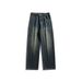 Pure ACU Men's Clothing|Trendy American High Street Fleece-Lined Jeans For Men, Straight-Leg, Slightly Flared, High-End Feel,_mkmklike.com