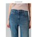Women's High Waist Straight Leg Jeans – Slim Fit Stretch Denim Pants, Retro Blue Wash, Comfortable & Flattering_mkmklike.com