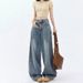Retro High-waisted Wide-leg Jeans For Women, 2026 New Style, Loose Fit, Slimming, Casual, Drapey, Straight-leg,_mkmklike.com