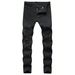 Men's Clothing Men's White Jeans Version Style Summer Thin Slim Fit Stretch Trousers For Formal & Casual Heavyweight(Belt Not Included)_mkmklike.com