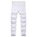 Men's Clothing White Slim Fit Stretchy Jeans For Men Trendy Fashionable Long Pants By High End Brand_mkmklike.com