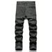 Men's American Style Ripped Retro Beggar Jeans Straight Leg Loose Fit Summer Trendy Long Pants Version_mkmklike.com