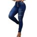 Women's Clothing Button Down Jeans Zipper Pockets Available Denim Clothing_mkmklike.com