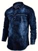 Pulse Cross-Border Direct Supply European And American Size Men's Long Sleeve Slim Fit Fashion Trend Gradient Denim Stylish_mkmklike.com