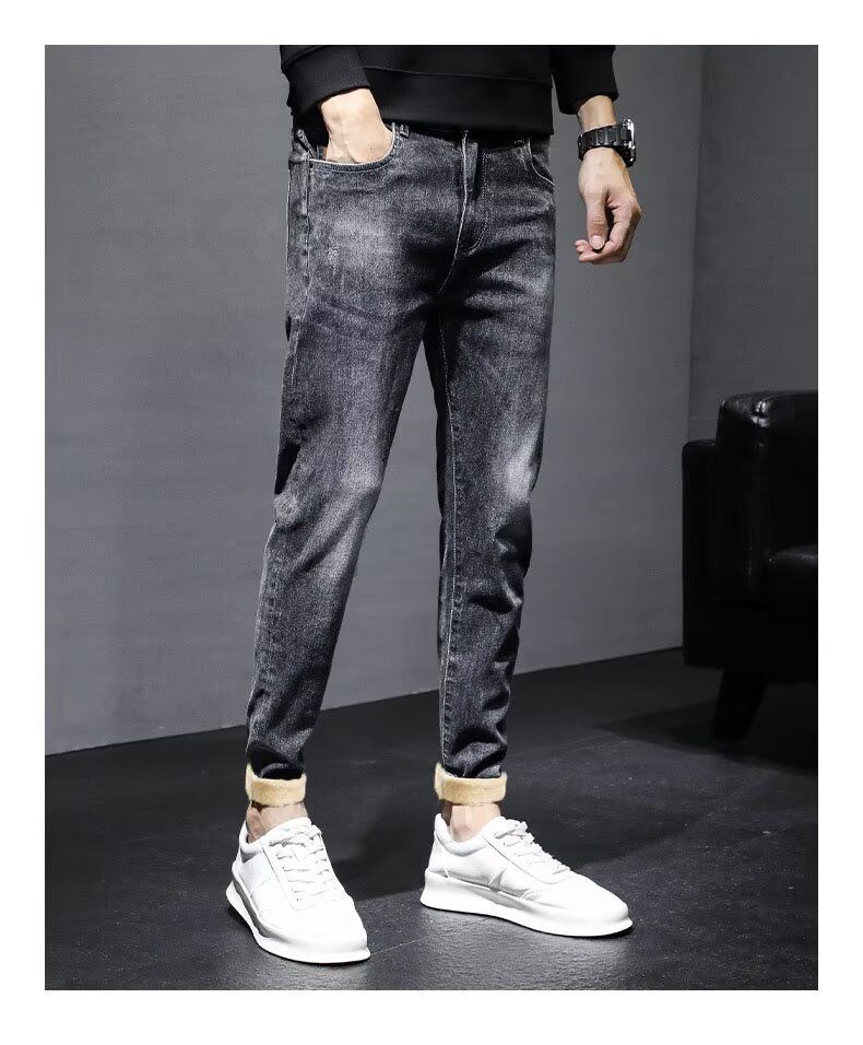 Winter Nine Fen Jeans Trendy Brand 2025 New Collection With Velvet Thick Men's Work Wear Pants Men_mkmklike.com