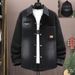 Loom Cross-Border Denim Men's Shirt Jacket Spring And Autumn Thin Turn-Down Collar College Student Loose Hong Kong Style_mkmklike.com
