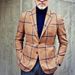 Men's clothing plaid multi-color casual suit jacket_mkmklike.com