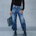 Women's Clothing New Models Women's Washed Denim Trousers Simple Fashion Casual Daily_mkmklike.com