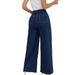 Cross-border Loose-fitting High-waisted Slimming Trendy Smx Women's Jeans In Dark Blue, Versatile For And_mkmklike.com