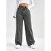 High Waisted plus Size Women's Jeans Light Color Loose Wide Leg Straight Leg Pants Casual Trousers for plus Size Women_mkmklike.com