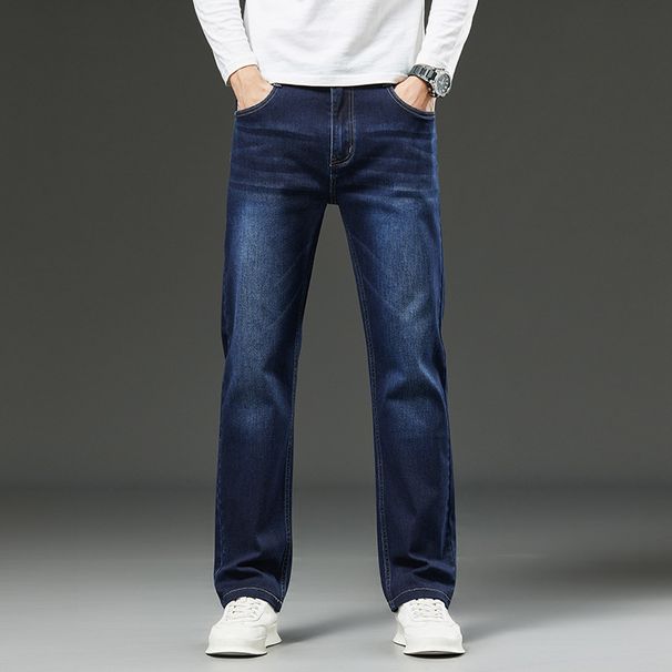 Large Size Men's Spring And Autumn New Jeans Men's American Slim-fit Straight Jeans Men's Fattened Plus Size Pants Men_mkmklike.com