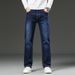 Large Size Men's Spring And Autumn New Jeans Men's American Slim-fit Straight Jeans Men's Fattened Plus Size Pants Men_mkmklike.com
