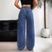 Women's Clothing Distressed High Waist Straight Leg Jeans Comfortable Cotton Denim Pants With Multiple Rips, Classic Blue & Dark Blue Shades (XS-2XL)_mkmklike.com